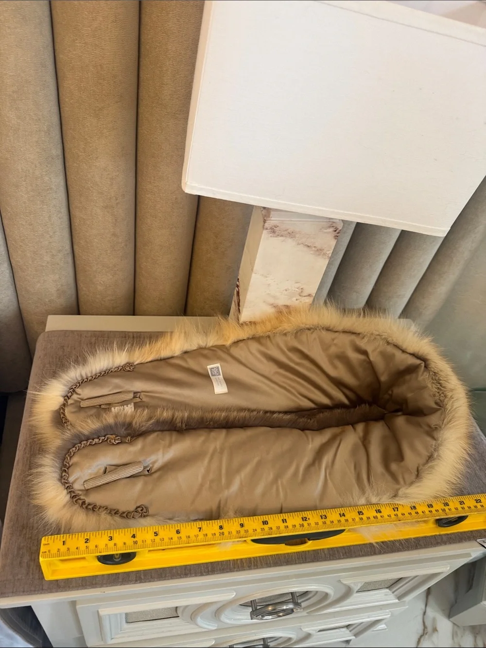 Saga red Fox fur thick wrap collar
